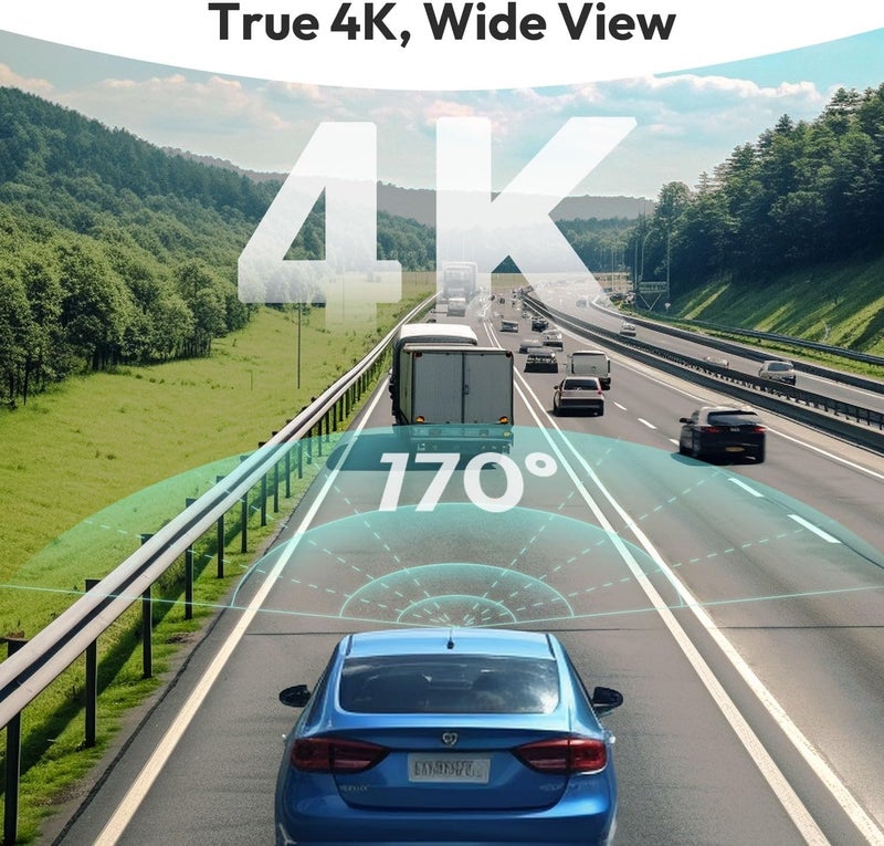 Botslab 4K Dash Cam Front and Rear, 170° Ultra Wide 4K+2K Dashcam with ADAS, Night Vision, 24/7 Parking Mode, Sony STARVIS Sensor, WDR, Free 64GB SD Card, 5.8GHz WiFi, Built-in GPS, Loop Recording - Image 2